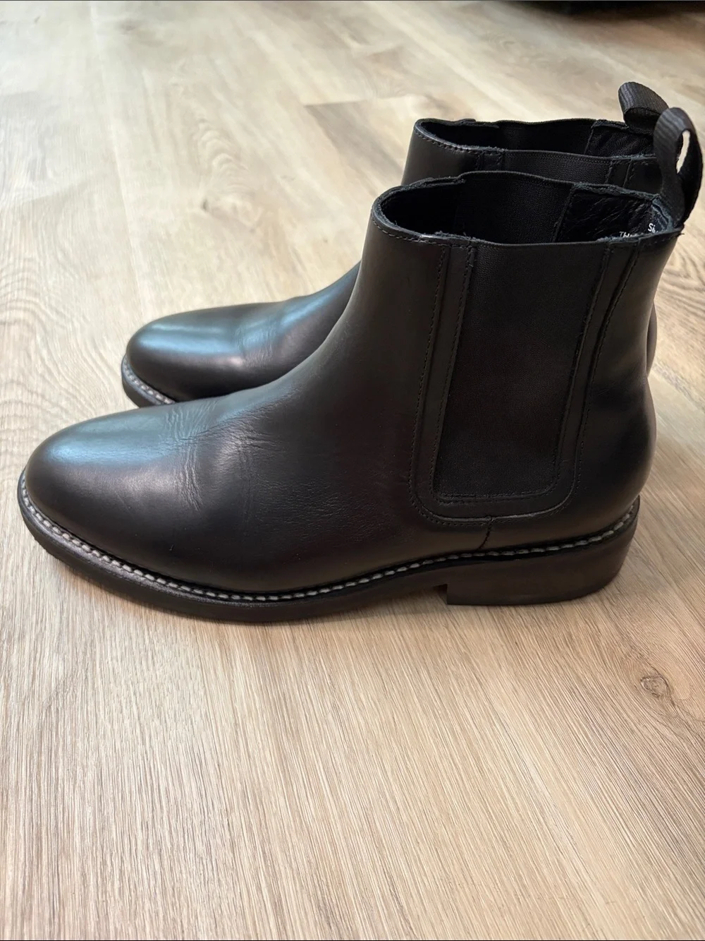Thursday Boot Co Mens Duke Chelsea Black Leather Boots Size 10 handmade classic